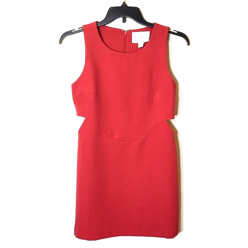 NEW Mare Mare Anthropologie Dress Womens‎ Petite Small Sheath Red Cut Outs w/Tag